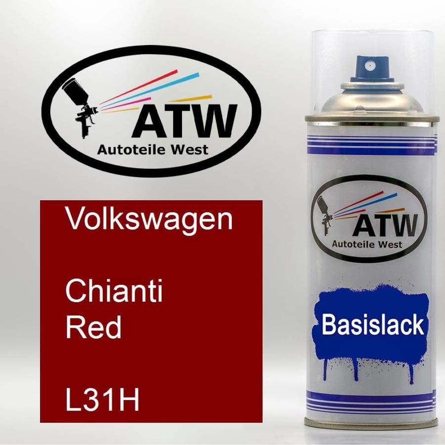 Volkswagen, Chianti Red, L31H: 400ml Sprühdose, von ATW Autoteile West.